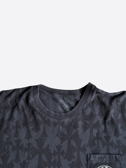 Chrome Hearts Black Cross Jacquard Horseshoe Logo T-Shirt