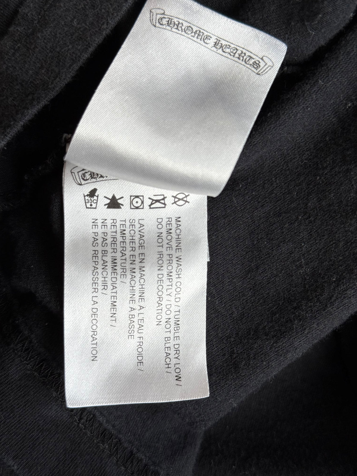 Chrome Hearts Black Cross Jacquard Horseshoe Logo T-Shirt
