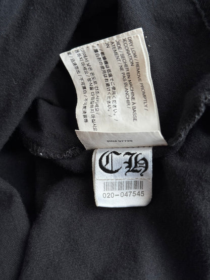 Chrome Hearts Black & White Horseshoe Logo Longsleeve T-Shirt