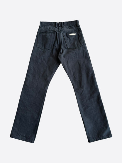 Chrome Hearts Black Fleur Knee Jeans