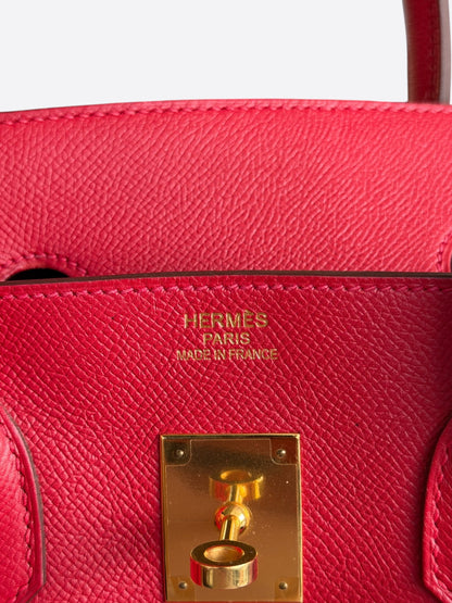 Hermes Rouge Casaque Epsom & Gold Hardware Birkin 35