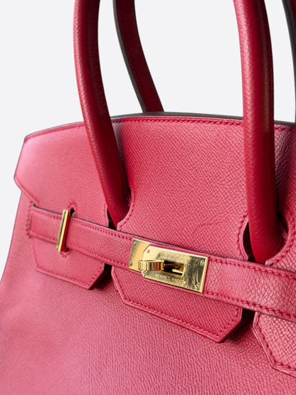Hermes Rouge Casaque Epsom & Gold Hardware Birkin 35