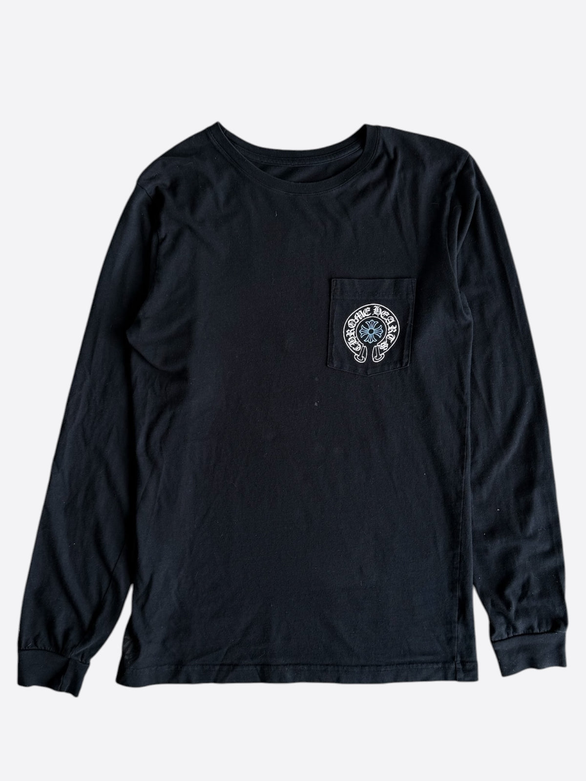 Chrome Hearts Black & Blue St. Barth Staff Horseshoe Logo Longsleeve T-Shirt
