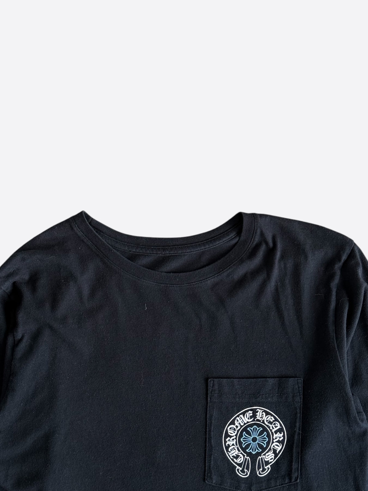 Chrome Hearts Black & Blue St. Barth Staff Horseshoe Logo Longsleeve T-Shirt