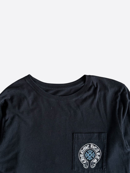 Chrome Hearts Black & Blue St. Barth Staff Horseshoe Logo Longsleeve T-Shirt