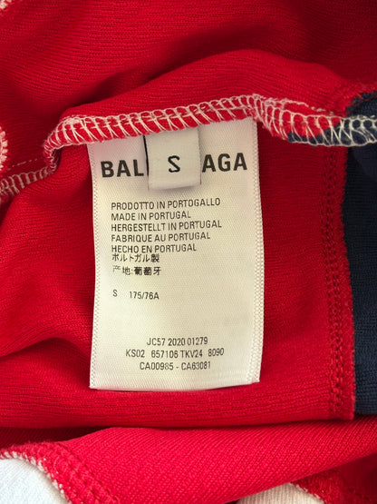 Balenciaga White, Red & Navy Soccer Shorts