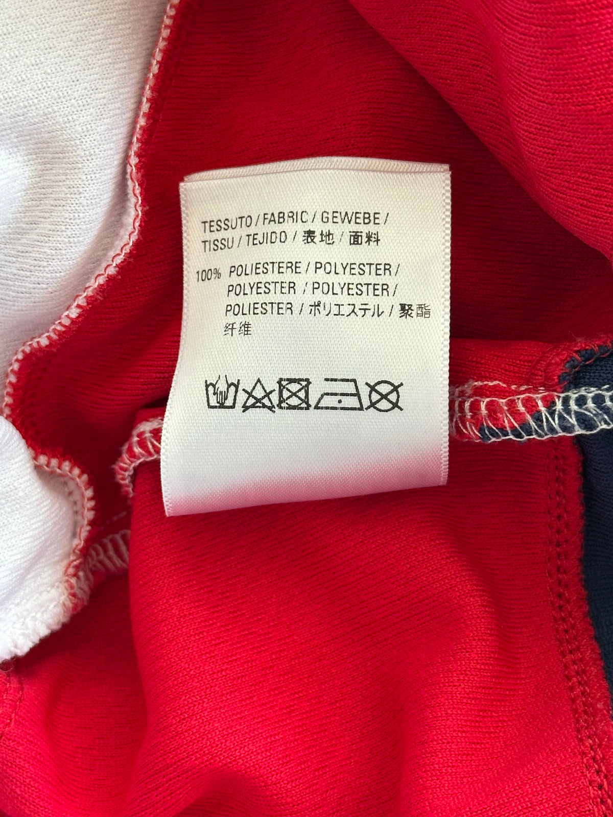 Balenciaga White, Red & Navy Soccer Shorts