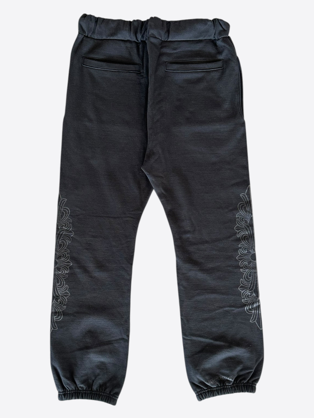 Chrome Hearts Black Floral Graphic Sweatpants