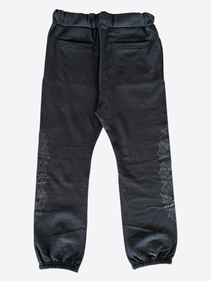 Chrome Hearts Black Floral Graphic Sweatpants