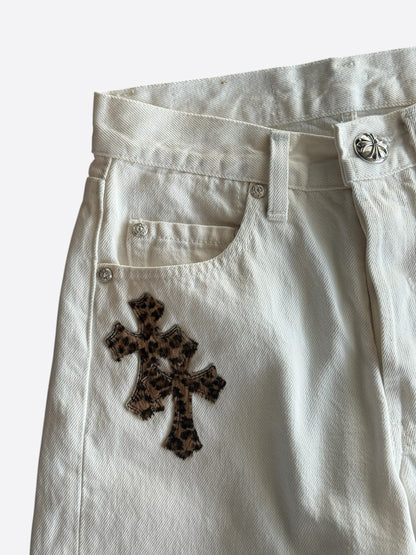 Chrome Hearts Levis White & Cheetah Patch Jeans