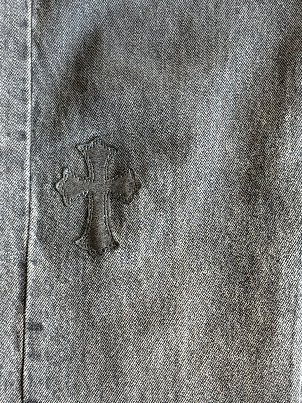 Chrome Hearts Levis Grey & Black Cross Patch Jeans