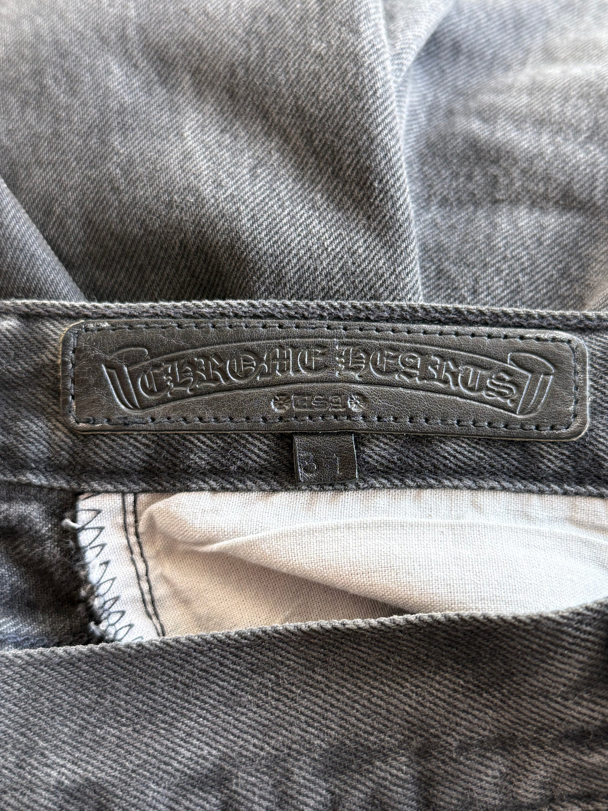 Chrome Hearts Levis Grey & Black Cross Patch Jeans