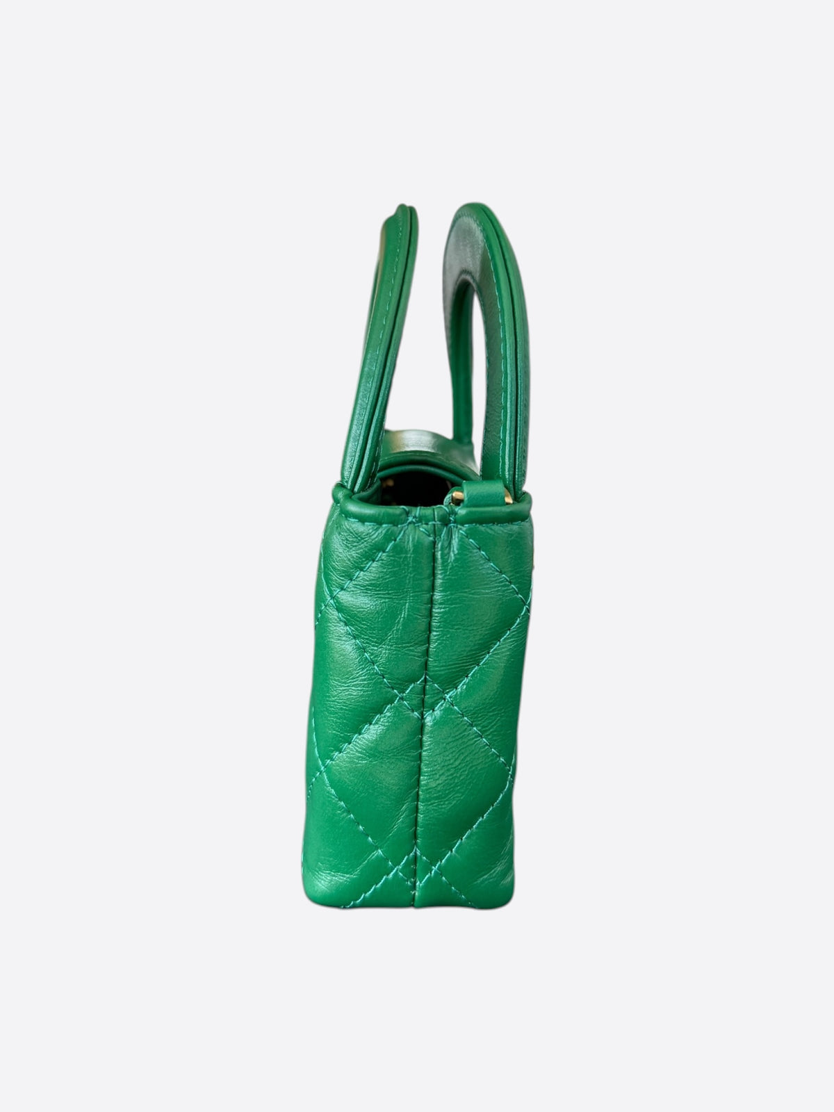 Chanel Green Quilted Nano Kelly Bag