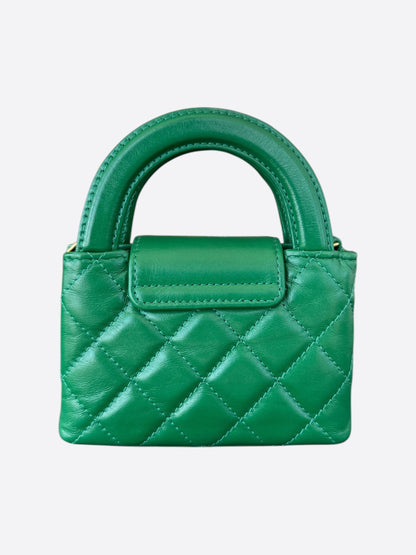 Chanel Green Quilted Nano Kelly Bag