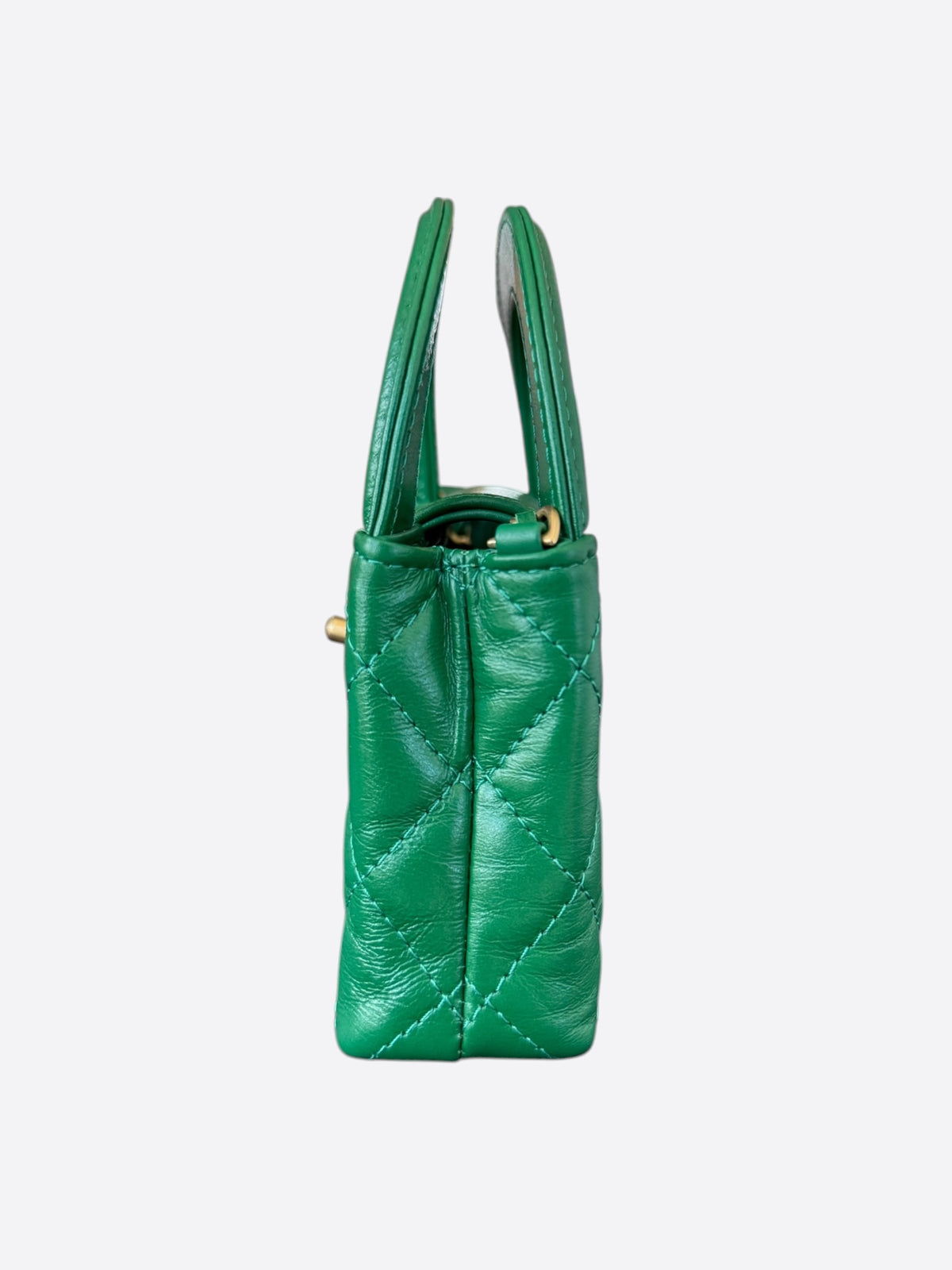 Chanel Green Quilted Nano Kelly Bag