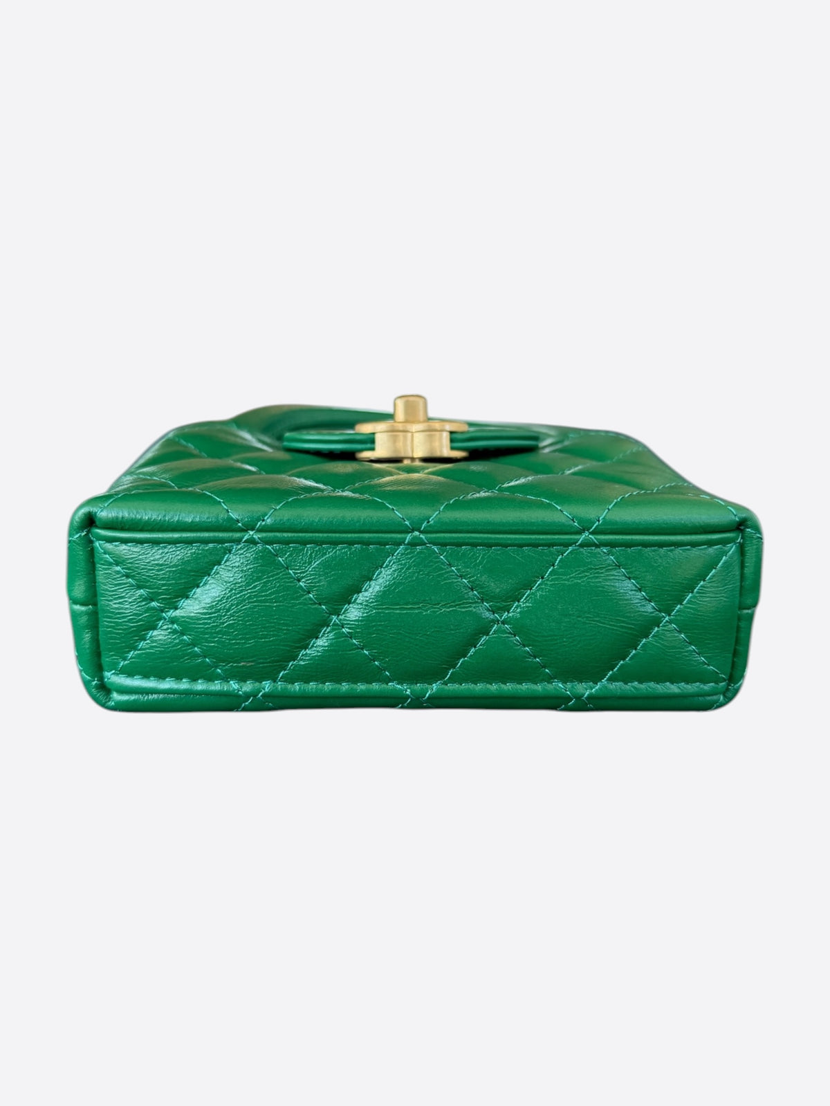 Chanel Green Quilted Nano Kelly Bag