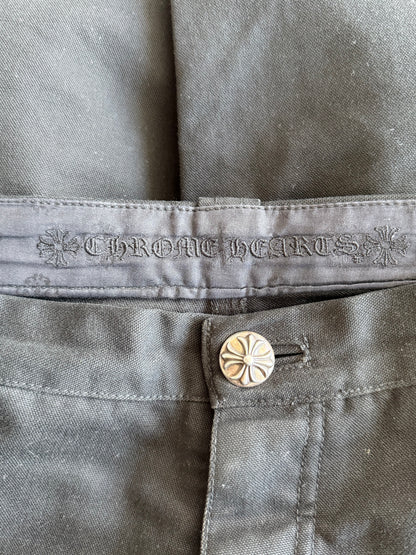 Chrome Hearts Black & Pink Cross Patch Carpenter Pants