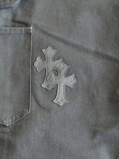 Chrome Hearts Black & Pink Cross Patch Carpenter Pants