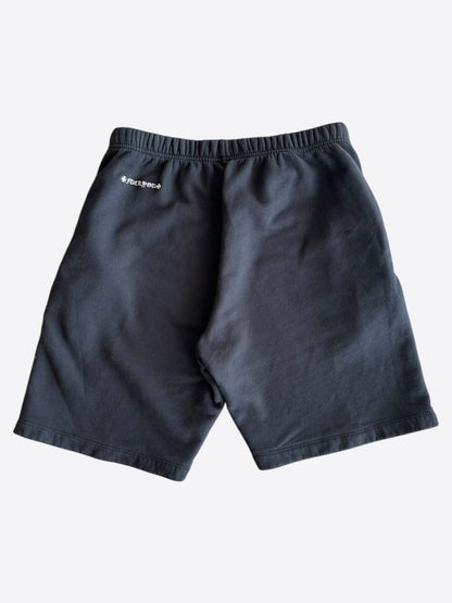 Chrome Hearts Black & White Embroidered Script Logo Shorts