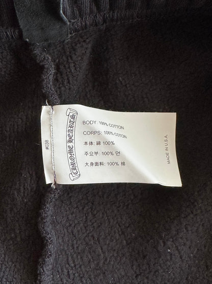 Chrome Hearts Black & White Embroidered Script Logo Shorts