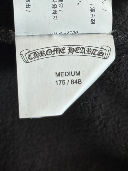 Chrome Hearts Black & White Embroidered Script Logo Shorts