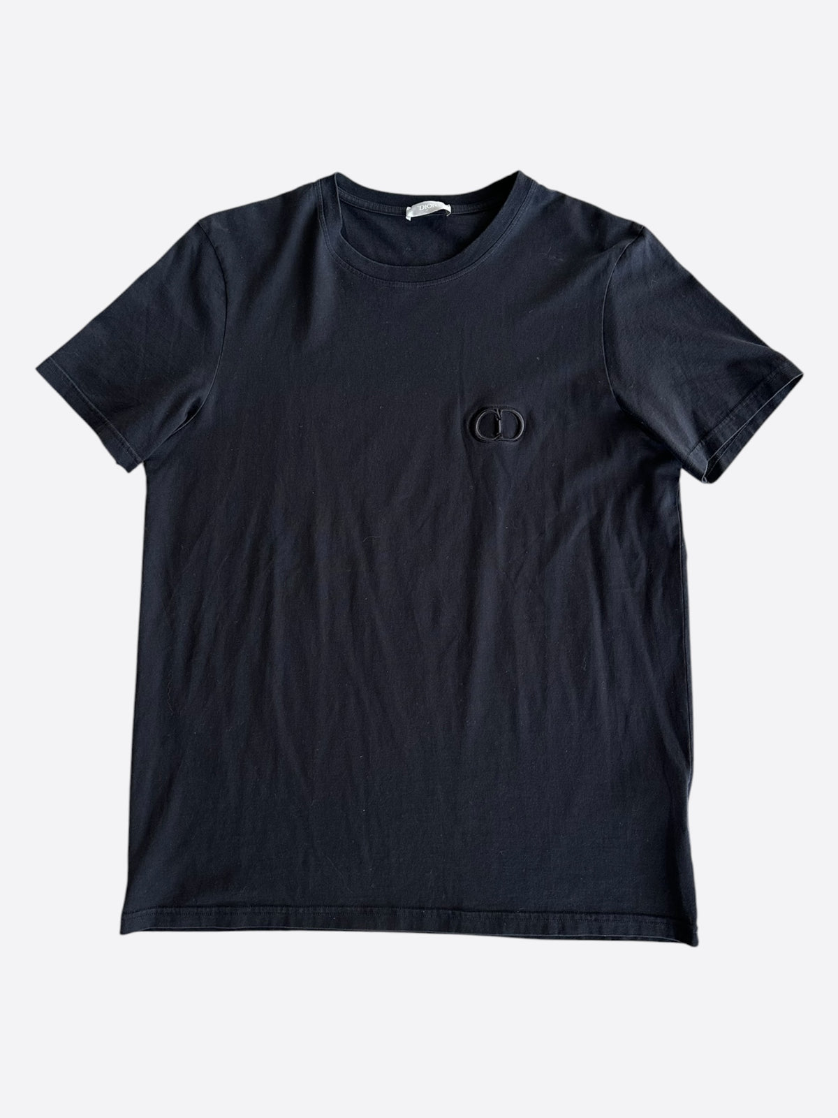 Dior Black CD Icon Embroidered T-Shirt