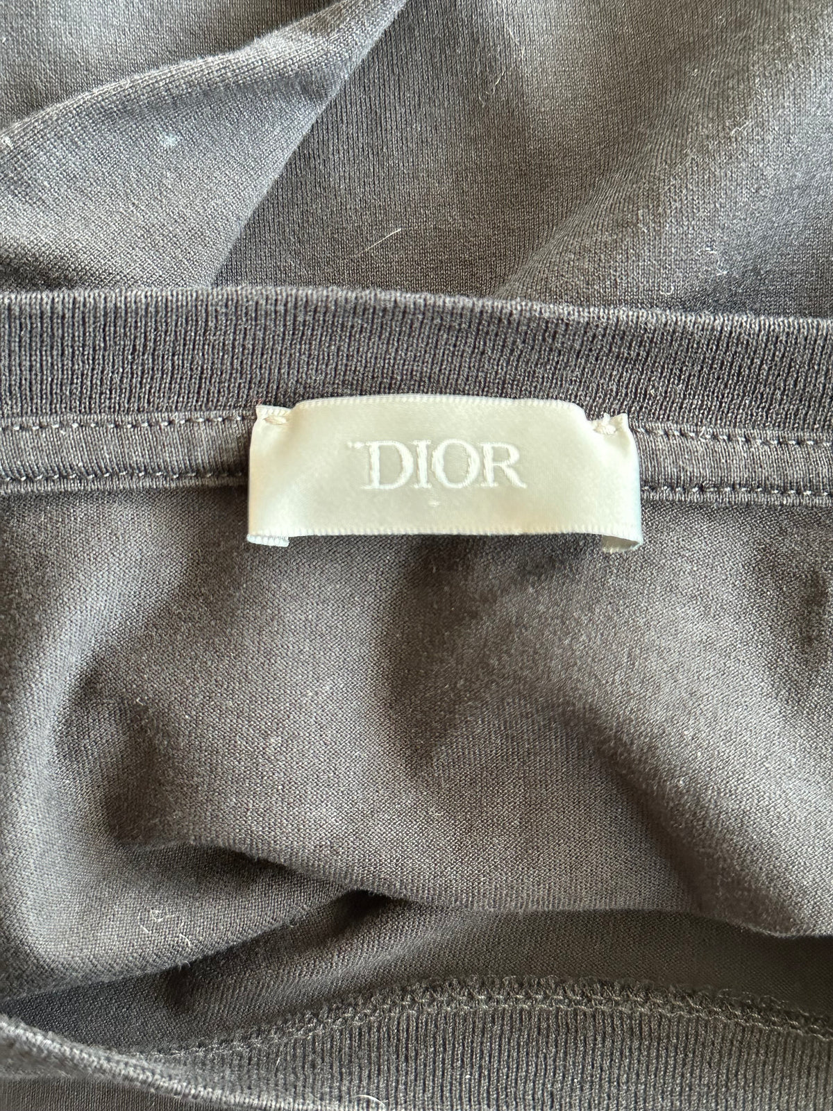 Dior Black CD Icon Embroidered T-Shirt