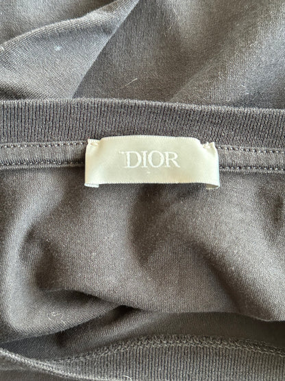 Dior Black CD Icon Embroidered T-Shirt