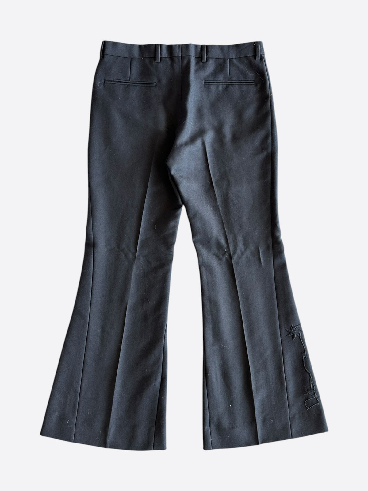 Dior Black Pleated Wool Pants