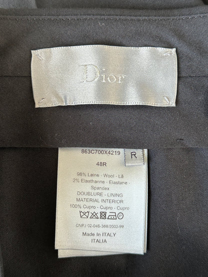 Dior Black Pleated Wool Pants