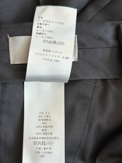 Dior Black Pleated Wool Pants