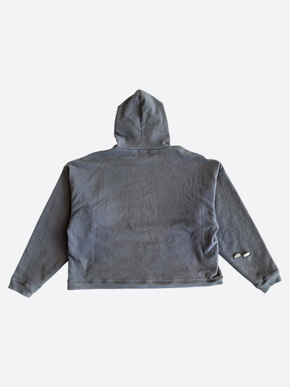 Enfants Riches Deprimes Faded Black & White Classic Logo Thermal Hoodie