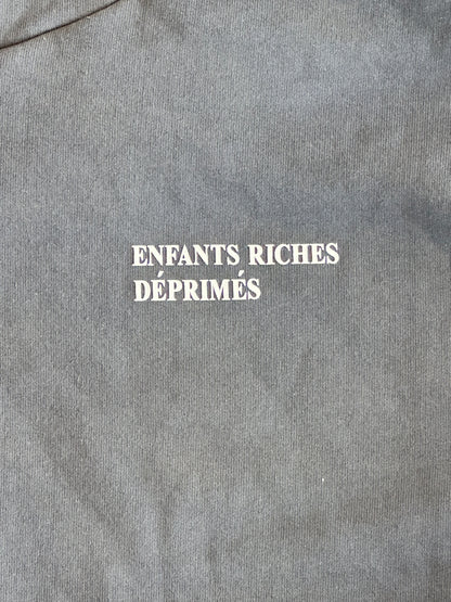 Enfants Riches Deprimes Faded Black & White Classic Logo Thermal Hoodie