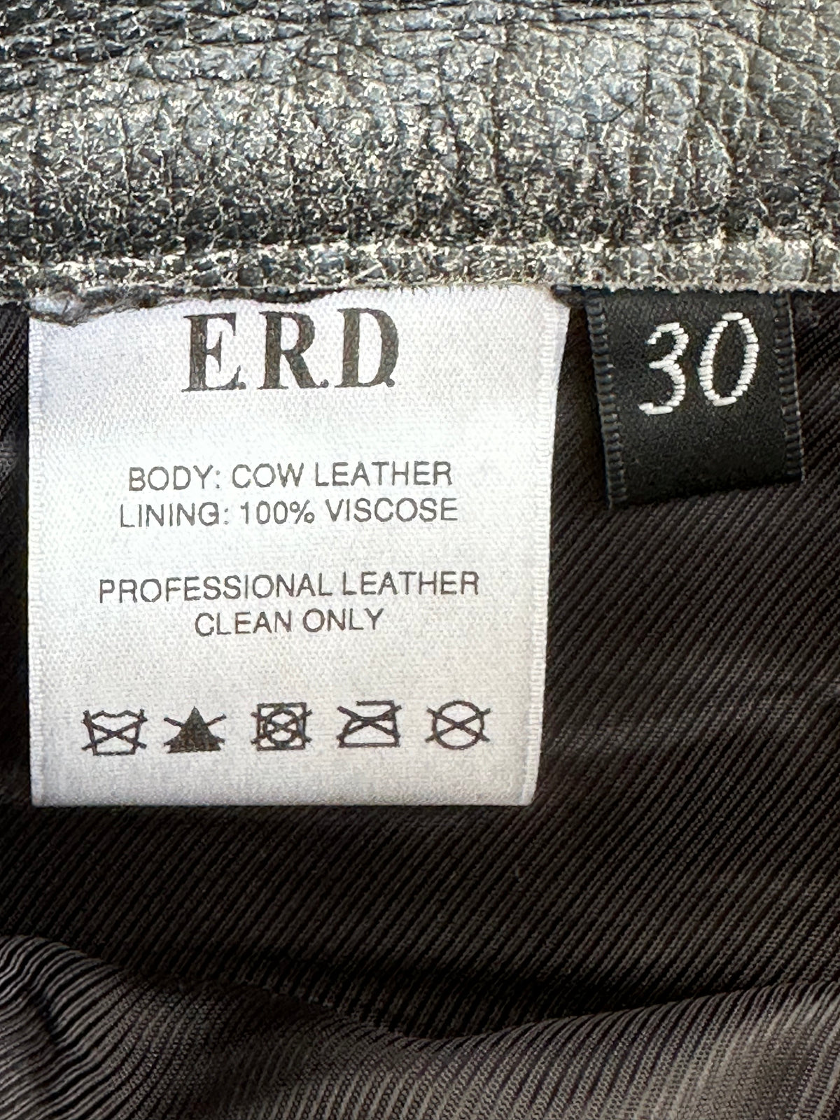 Enfants Riches Deprimes Faded Black Leather Jeans