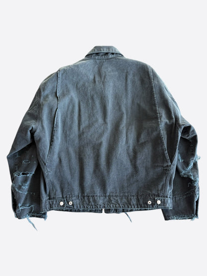 Enfants Riches Deprimes Faded Navy & White Classic Logo Work Jacket