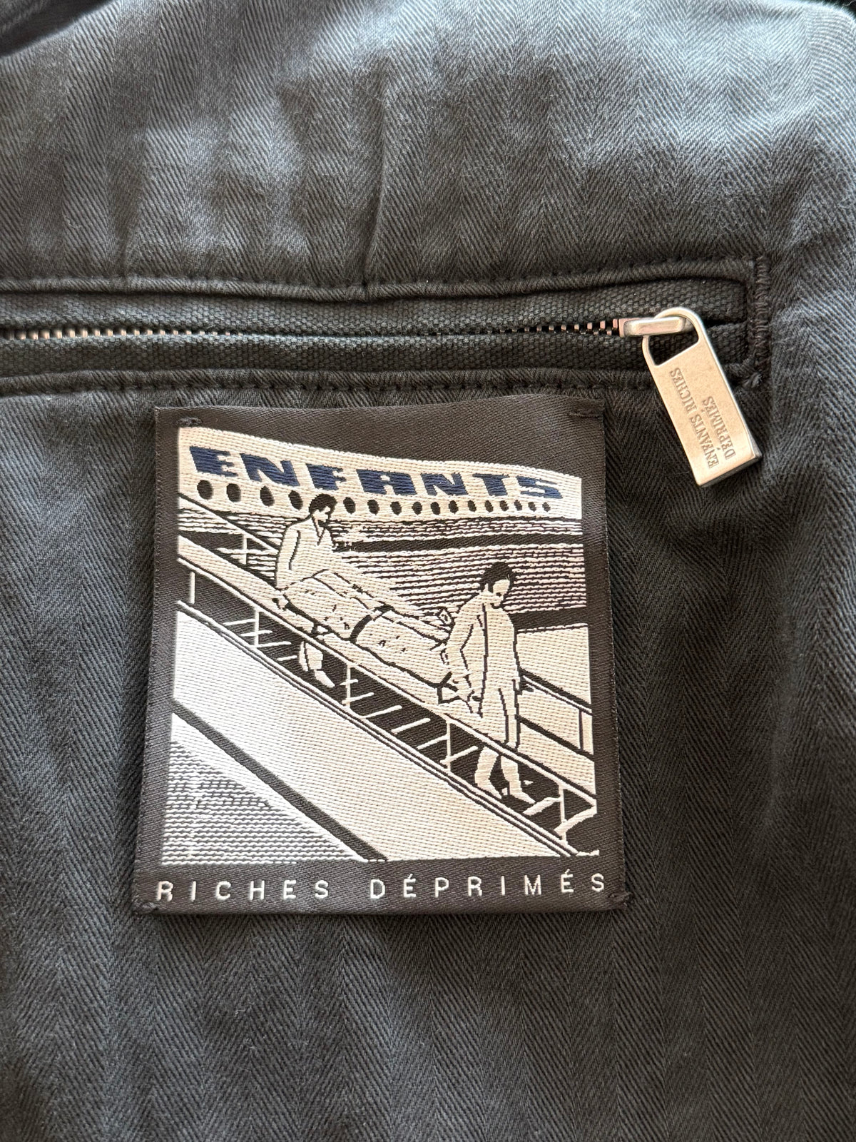 Enfants Riches Deprimes Faded Navy & White Classic Logo Work Jacket