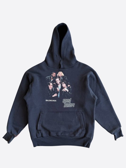 Balenciaga Black Speedhunters Tour Graphic Hoodie
