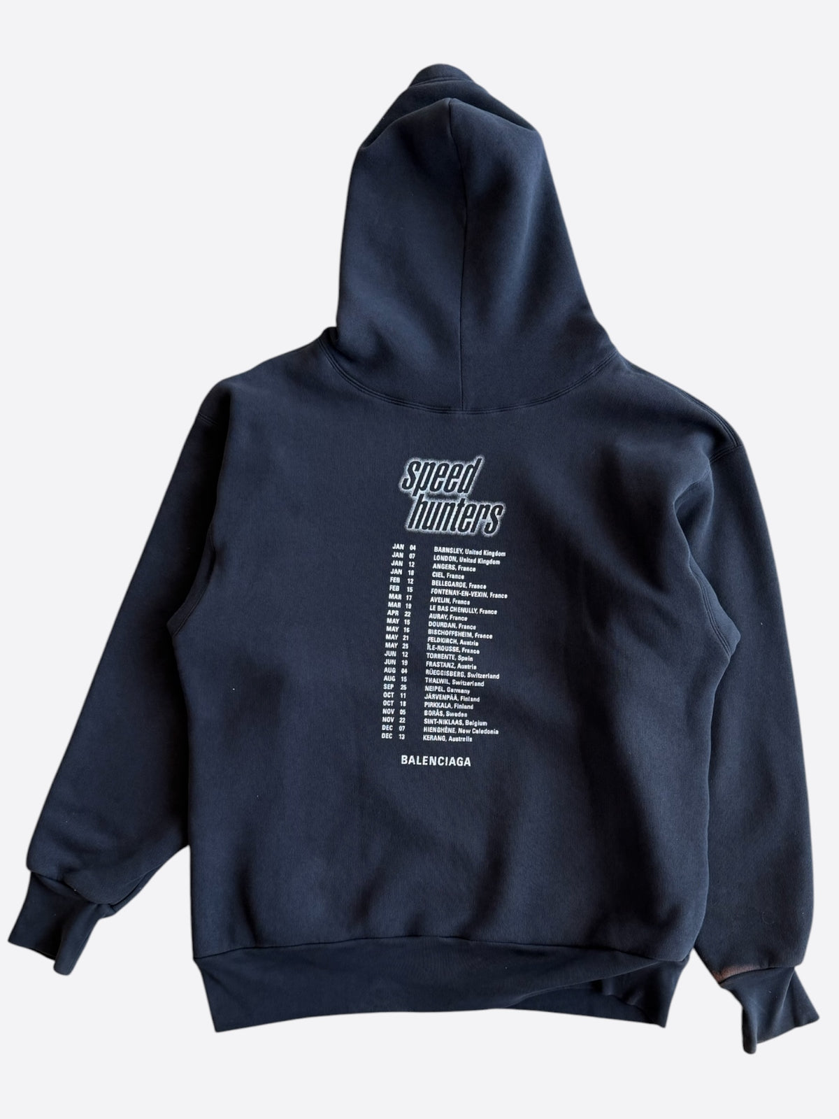 Balenciaga Black Speedhunters Tour Graphic Hoodie