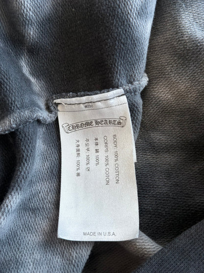 Chrome Hearts Black & White Tie-Dye Horseshoe Logo Hoodie