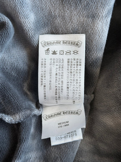 Chrome Hearts Black & White Tie-Dye Horseshoe Logo Hoodie