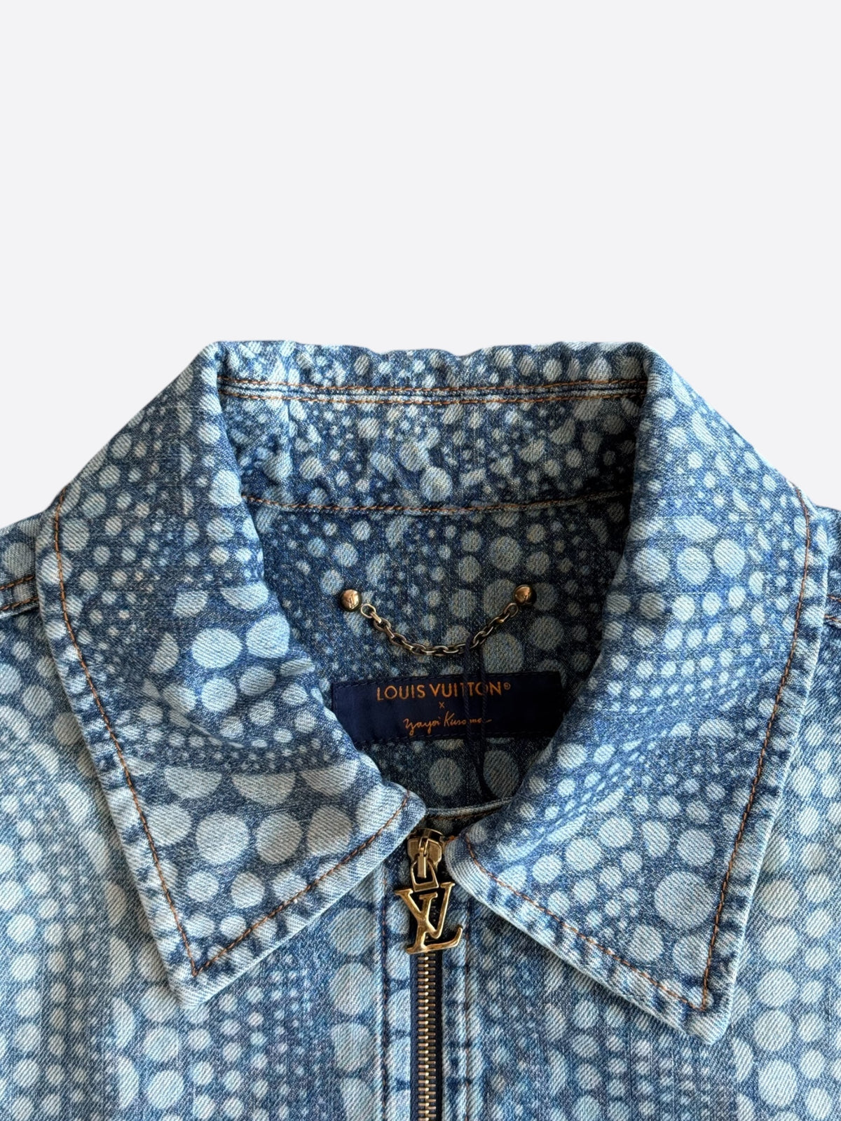 Louis Vuitton Yayoi Kusama Blue Polka Dot Denim Jacket