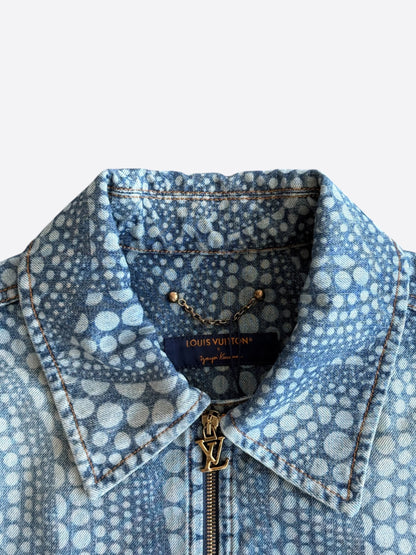 Louis Vuitton Yayoi Kusama Blue Polka Dot Denim Jacket