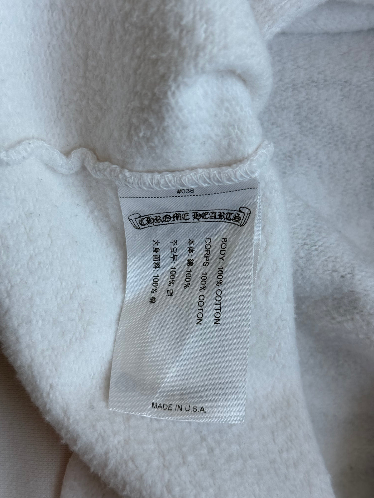 Chrome Hearts Rolling Stones White & Red Horseshoe Logo Hoodie