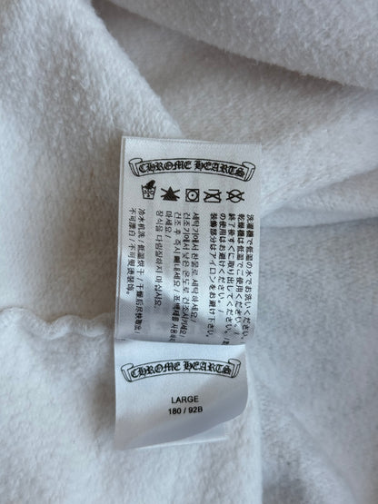 Chrome Hearts Rolling Stones White & Red Horseshoe Logo Hoodie