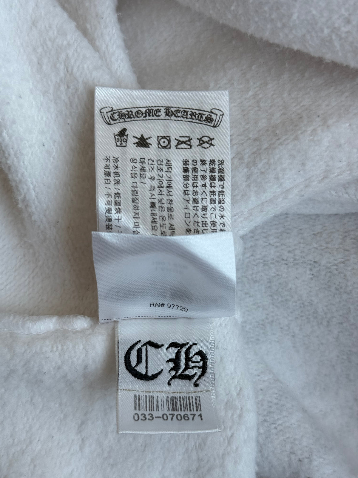 Chrome Hearts Rolling Stones White & Red Horseshoe Logo Hoodie