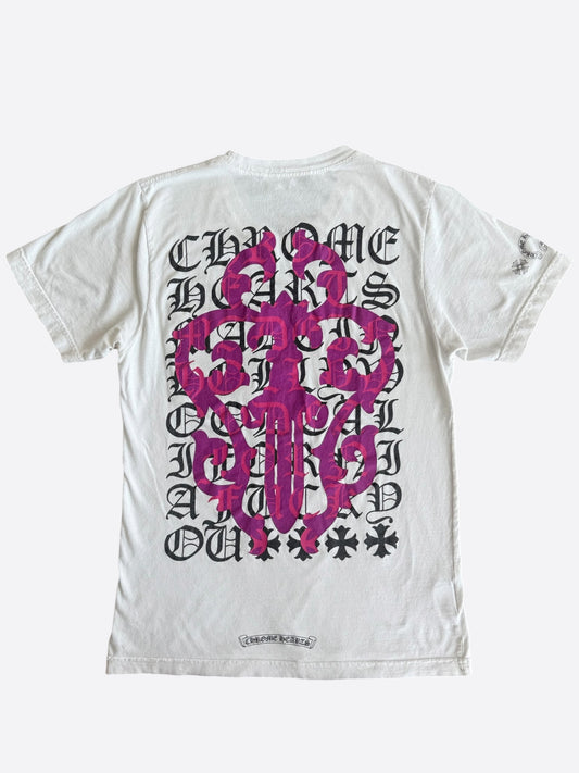 Chrome Hearts White & Purple Dagger T-shirt