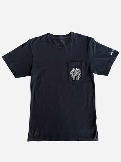 Chrome Hearts Black & White Hong Kong Exclusive Horseshoe Logo T-Shirt