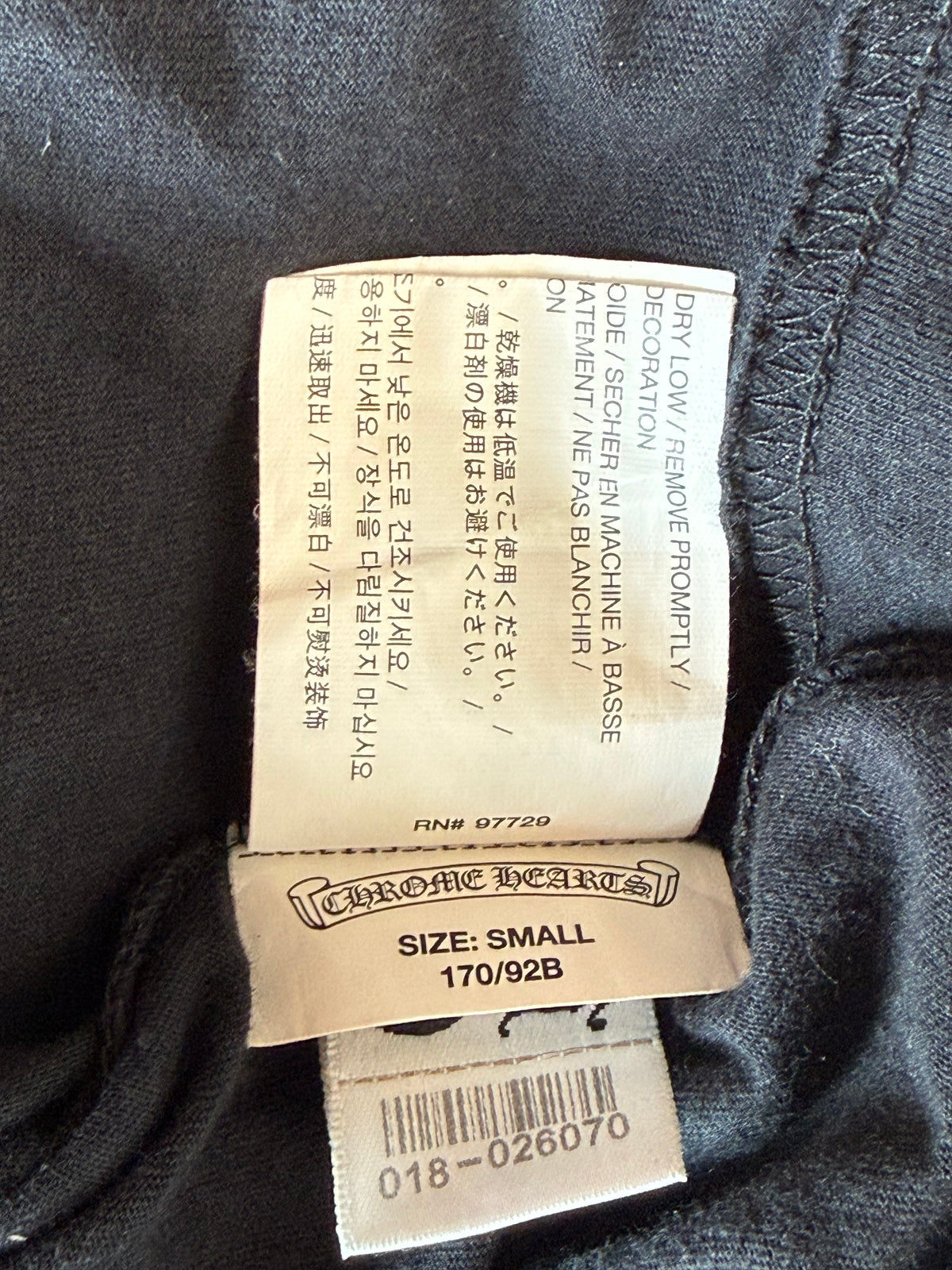 Chrome Hearts Black & White Hong Kong Exclusive Horseshoe Logo T-Shirt