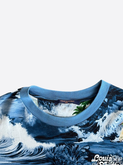 Louis Vuitton Blue Surf Print T-Shirt