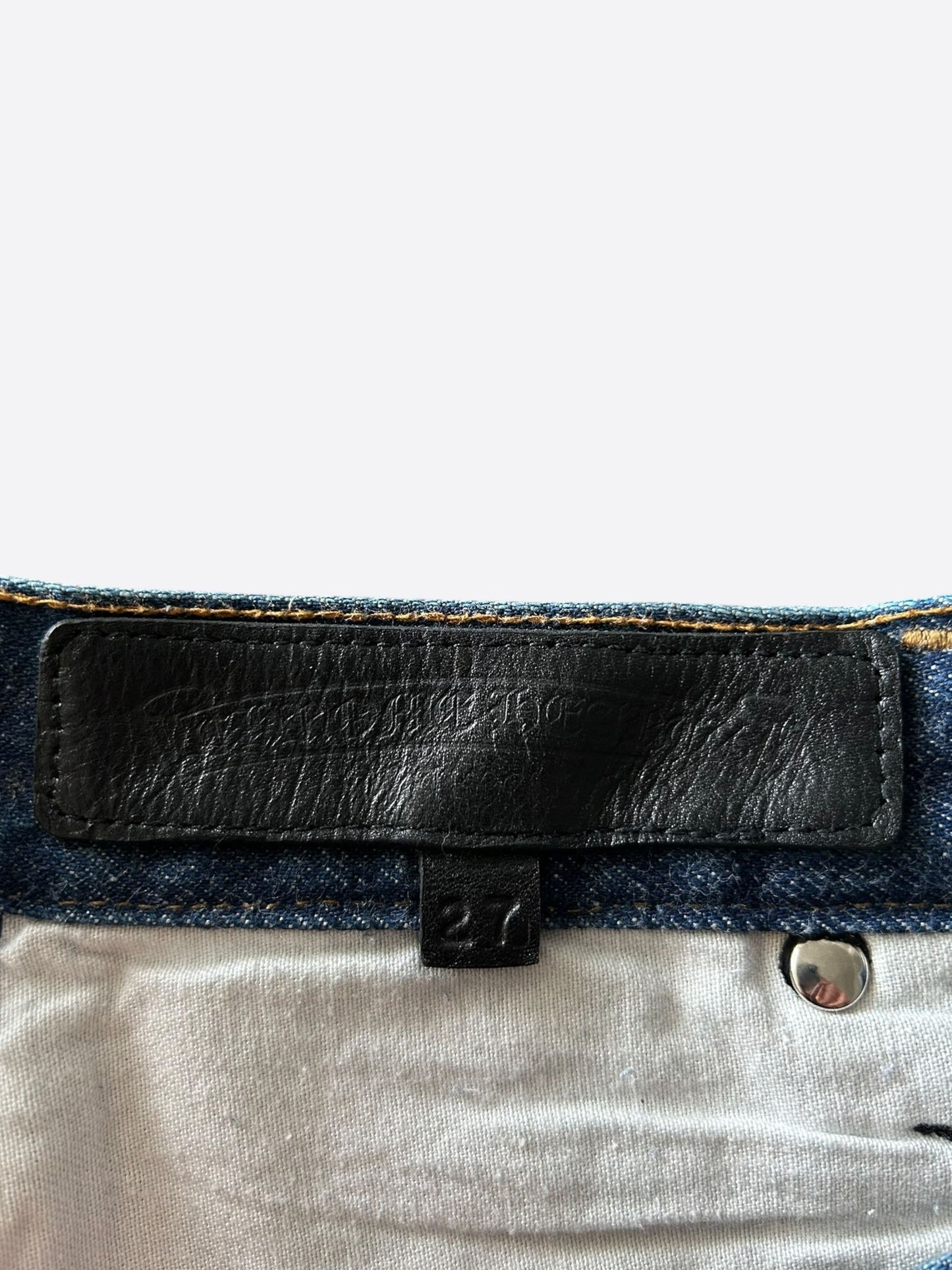 Chrome Hearts Levis Blue Cheetah Patch Women's Jeans